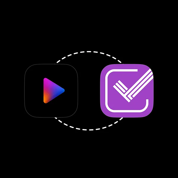 The Showtime app icon and the Trakt icon, linked by a dashed circle.
